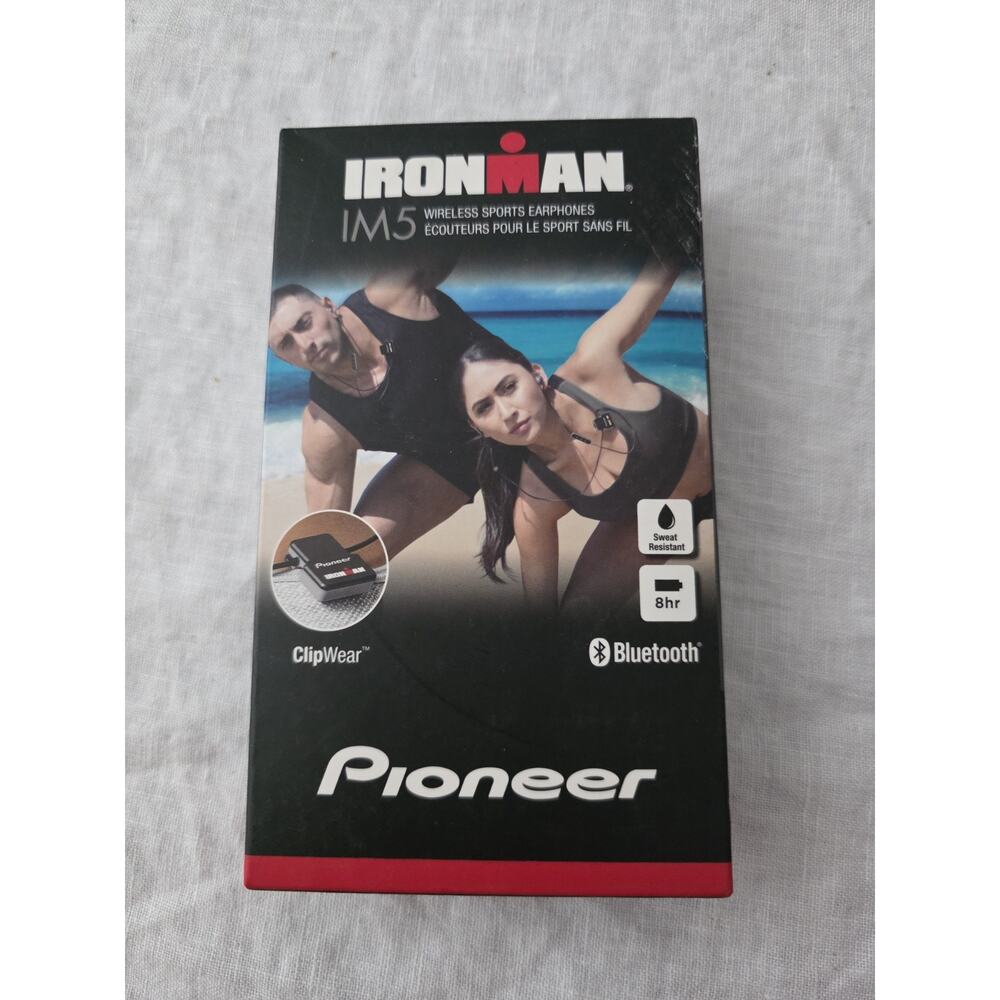 Pioneer Iron-man IM5 Wireless Bluetooth Sports Earphones Black New Sealed